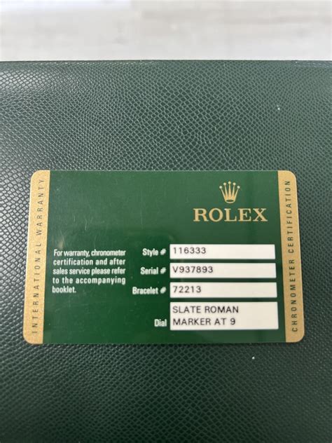 rolex green tag warranty|Rolex warranty card.